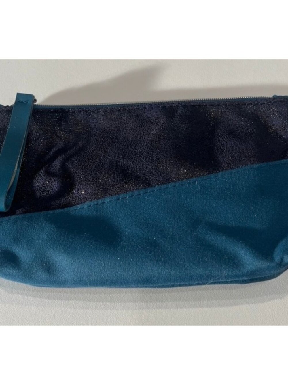 Small zippered clutch bag